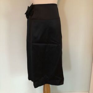 🆕 [Tara Jarmon] Lined Black Bow Evening Skirt Sz: 4 🖤